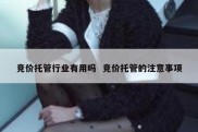 竞价托管行业有用吗  竞价托管的注意事项