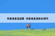 抖音信息流运营  抖音信息流优化技巧