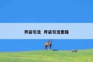 开店引流  开店引流套路