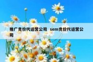 推广竞价代运营公司  sem竞价代运营公司