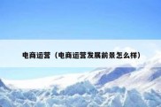 电商运营（电商运营发展前景怎么样）