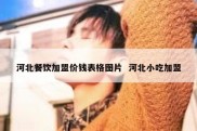 河北餐饮加盟价钱表格图片  河北小吃加盟