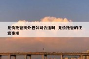 竞价托管找外包公司合适吗  竞价托管的注意事项