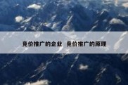 竞价推广的企业  竞价推广的原理