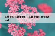 东莞竞价托管谁家好  东莞竞价托管谁家好一点
