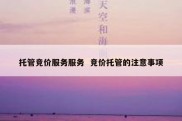 托管竞价服务服务  竞价托管的注意事项