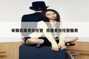 安徽百度竞价托管  百度竞价托管服务