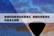 唐盛科技做竞价托管多久  唐盛科技做竞价托管多久到账