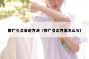 推广引流渠道方法（推广引流方案怎么写）