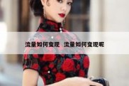 流量如何变现  流量如何变现呢