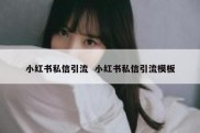 小红书私信引流  小红书私信引流模板