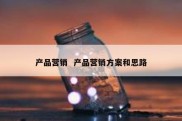 产品营销  产品营销方案和思路