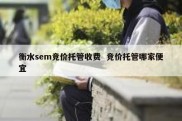 衡水sem竞价托管收费  竞价托管哪家便宜