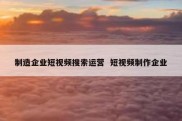 制造企业短视频搜索运营  短视频制作企业