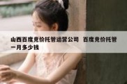 山西百度竞价托管运营公司  百度竞价托管一月多少钱