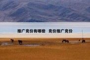 推广竞价有哪些  竞价推广竞价