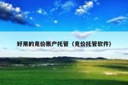 好用的竞价账户托管（竞价托管软件）