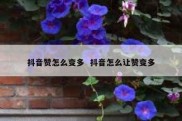 抖音赞怎么变多  抖音怎么让赞变多