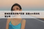 肥城百度竞价账户托管  百度sem竞价托管公司