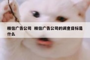 精信广告公司  精信广告公司的调查目标是什么