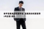 安平百度竞价托管外包  百度竞价托管首荐1号总管 放心