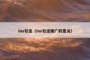 ins引流（ins引流推广的意义）