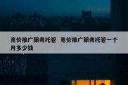 竞价推广服务托管  竞价推广服务托管一个月多少钱