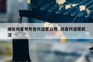 湖北抖音号外包代运营公司  抖音代运营武汉