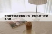 竞价托管怎么做数据分析  竞价托管一般要多少钱
