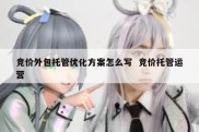 竞价外包托管优化方案怎么写  竞价托管运营