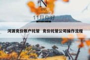 河源竞价账户托管  竞价托管公司操作流程
