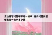 竞价托管托管哪家好一点啊  竞价托管托管哪家好一点啊多少钱