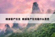 精准客户引流  精准客户引流是什么意思
