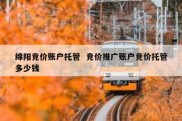 绵阳竞价账户托管  竞价推广账户竞价托管多少钱