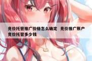 竞价托管推广价格怎么确定  竞价推广账户竞价托管多少钱