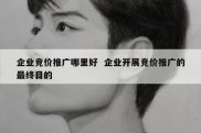 企业竞价推广哪里好  企业开展竞价推广的最终目的