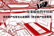 竞价账户托管怎么收费的（竞价账户托管费用）