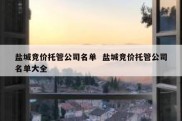 盐城竞价托管公司名单  盐城竞价托管公司名单大全