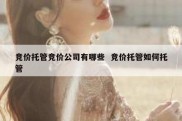 竞价托管竞价公司有哪些  竞价托管如何托管