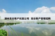 潮州竞价账户托管公司  竞价账户管理招聘