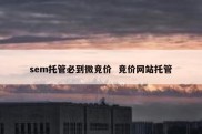 sem托管必到微竞价  竞价网站托管