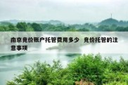 南京竞价账户托管费用多少  竞价托管的注意事项