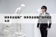 拼多多全站推广  拼多多全站推广烧不动怎么办