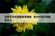 正规竞价托管服务有哪些  竞价托管公司联系方式