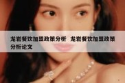 龙岩餐饮加盟政策分析  龙岩餐饮加盟政策分析论文