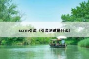 scrm引流（引流测试是什么）