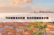 汽车销售竞价托管  竞价托管服务多少钱