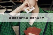 藁城竞价账户托管  竞价托管开户