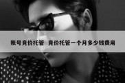 账号竞价托管  竞价托管一个月多少钱费用
