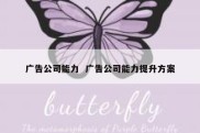 广告公司能力  广告公司能力提升方案